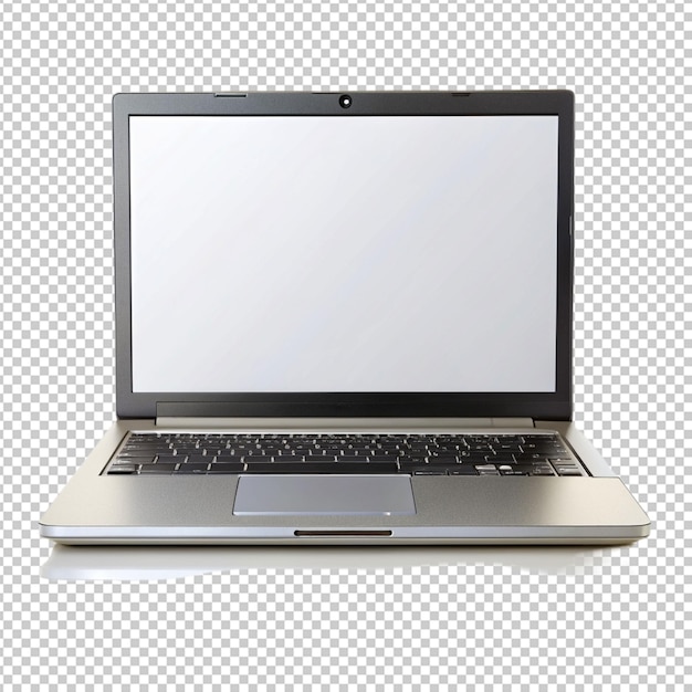 isolated laptop with blank screen