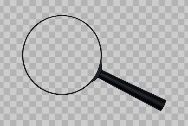 Isolated magnifying glass