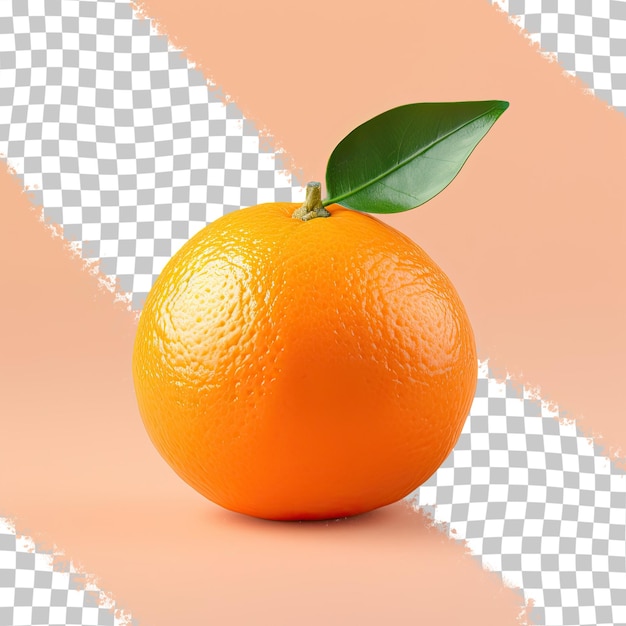 An isolated mandarin with a transparent background