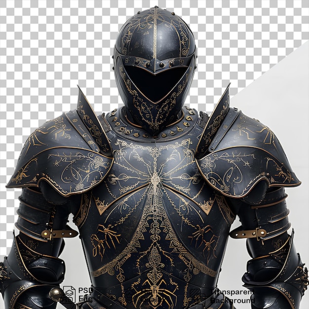 Isolated Medieval Knight Armor Design with no background