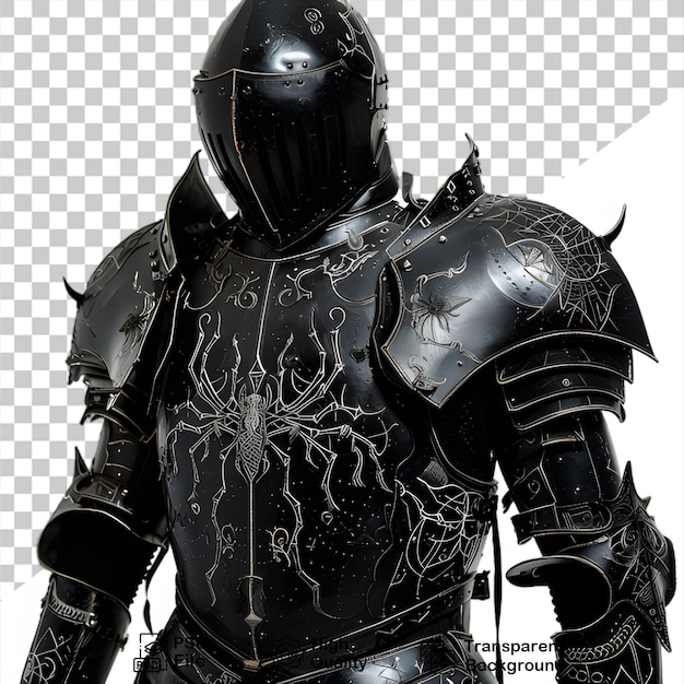 Isolated Medieval Knight Armor Design with no background