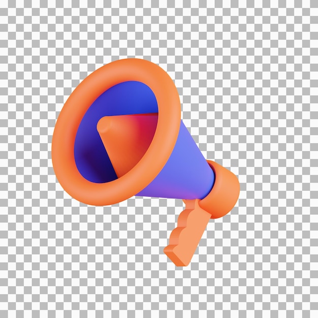 isolated megaphone 3d icon