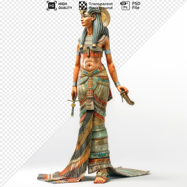 isolated meretseger egyptian goddess figurine on a isolated background