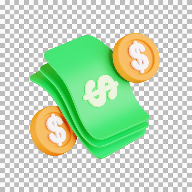 isolated money 3d icon