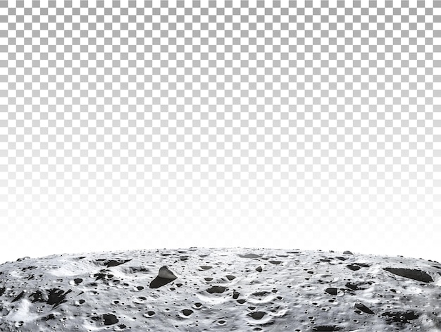 PSD isolated moon border on transparent