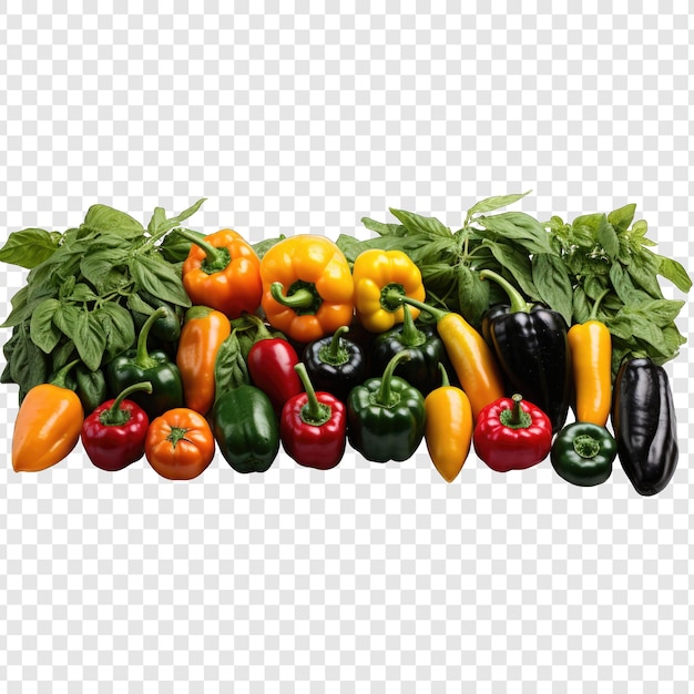 PSD isolated peppers style png with white background cartoon generative ia