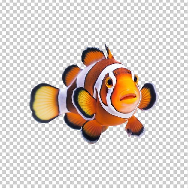 PSD isolated photo of a colorful clownfish