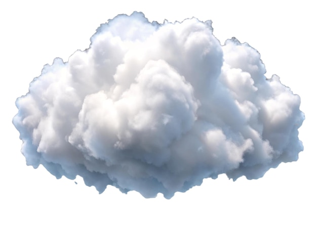 PSD isolated png puffy cloud on transparent in psd