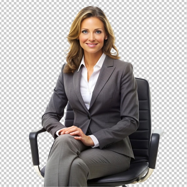 PSD isolated portrait of professional business woman i transparent background