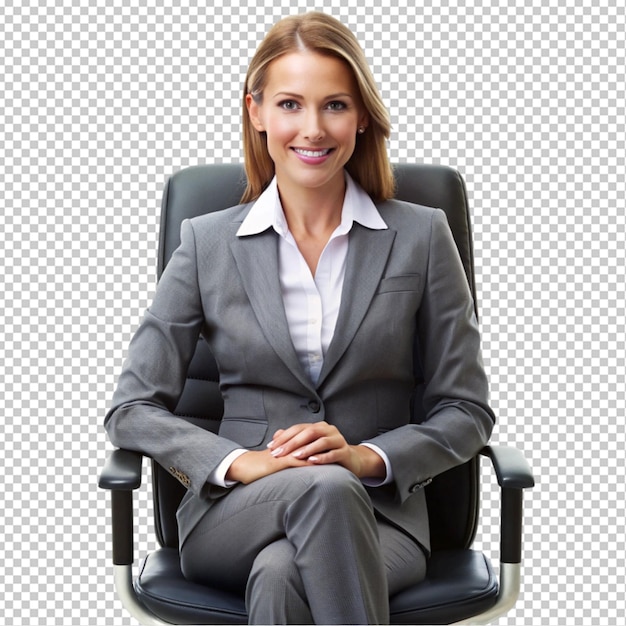 isolated portrait of professional business woman i transparent background