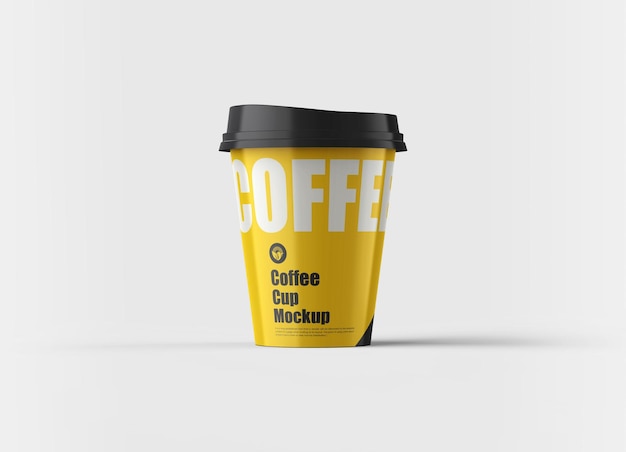 Isolated Realistic Take away paper coffee cup mockup PSD Template