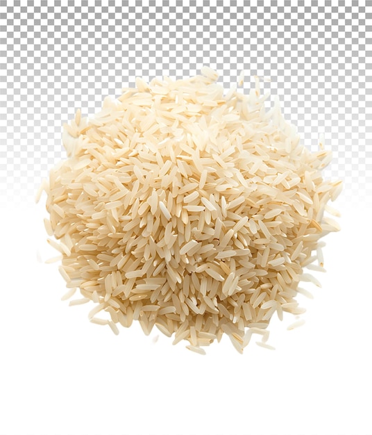 Isolated Rice Grains on Transparent Background