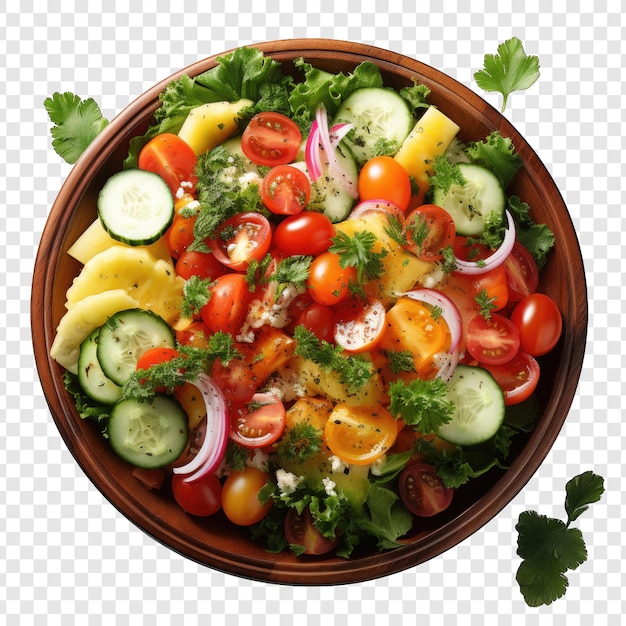 PSD isolated salad style png with white background generative ia