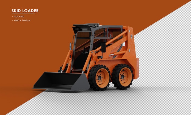 Isolated Skid steer loader from Left Front View