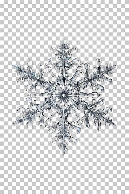 PSD isolated snowflake on transparent background