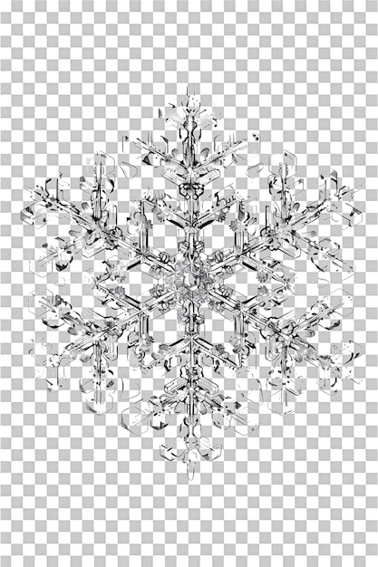 PSD isolated snowflake on transparent background