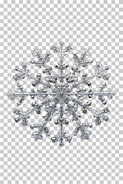 Isolated snowflake on transparent background