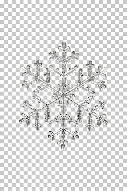 Isolated snowflake on transparent background