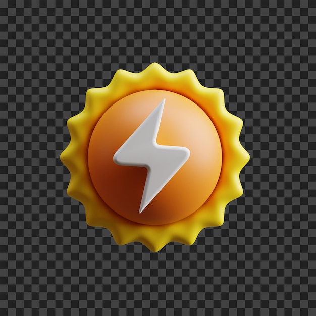 Isolated solar energy 3d icon