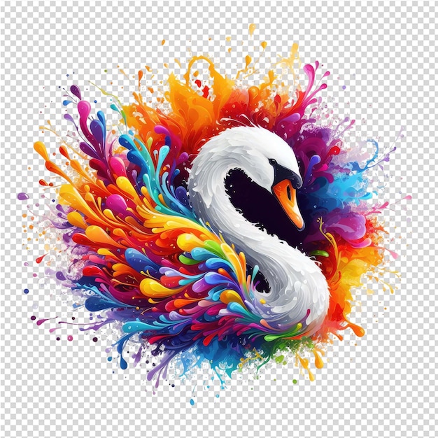 isolated swan vector png background