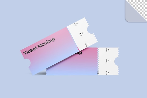 Isolated ticket mockup