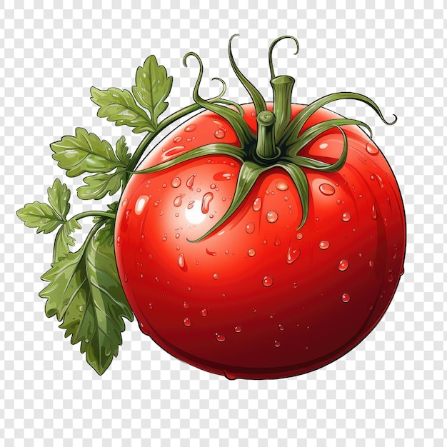 PSD isolated tomato style png with white background minimalist generative ia