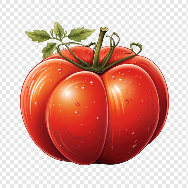 PSD isolated tomato style png with white background minimalist generative ia