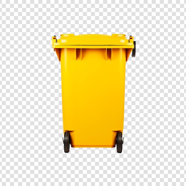 isolated trash garbage bin with transparent background