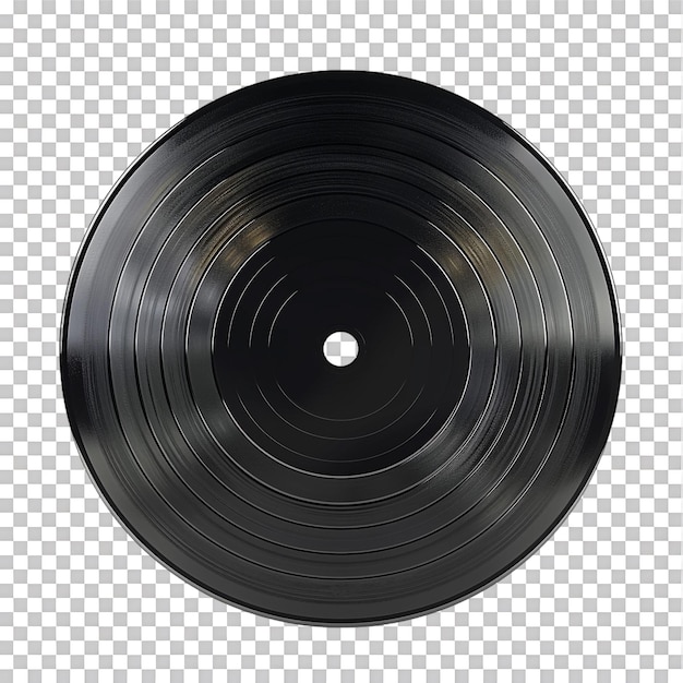 PSD isolated vinyl record against transparent backdrop