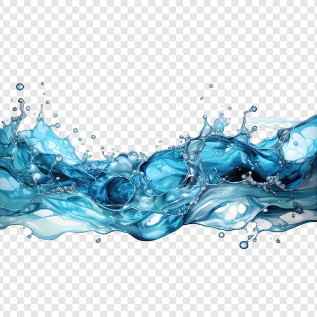 PSD isolated water style png with white background minimalist generative ia