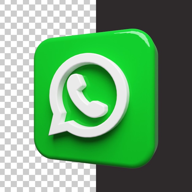 isolated whatsapp icon in 3d rendering