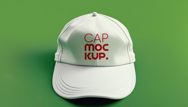 isolated white cap front view mockup for logo presentation