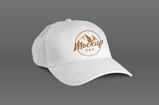 Isolated White Cap Mockup