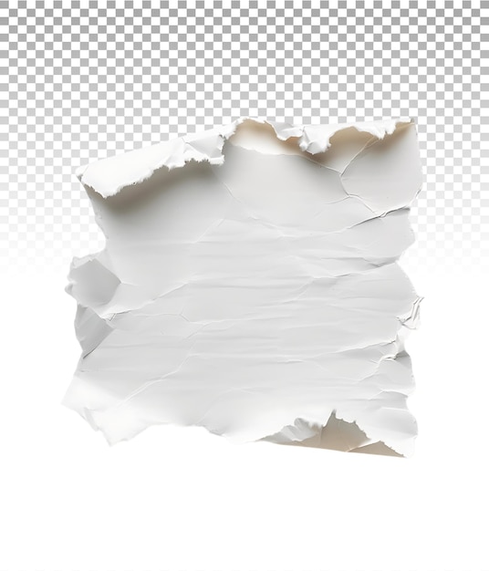 Isolated White Torn Paper Transparent Background