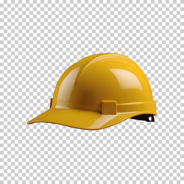 PSD isolated yellow hard hat on transparent background