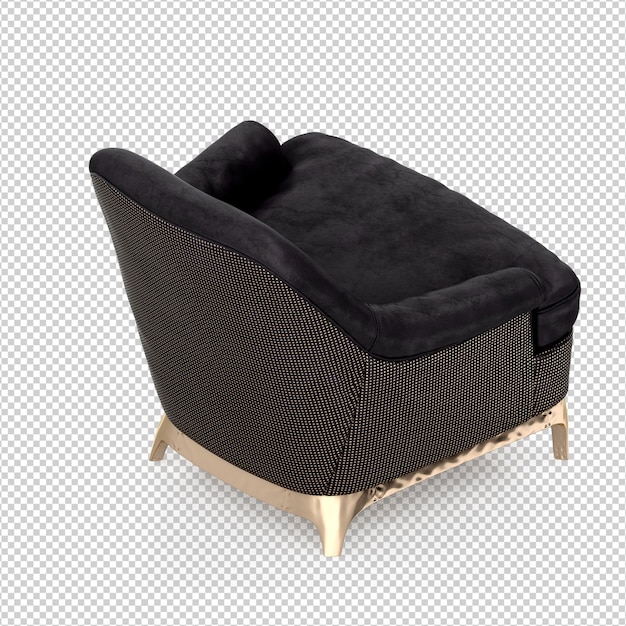 Isometric Armchair 3D render isolated