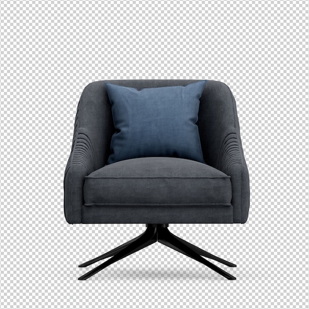 Isometric Armchair 3D render isolated