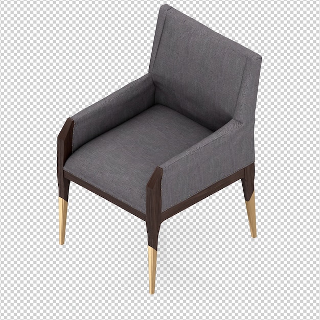 Isometric Armchair 3D render isolated