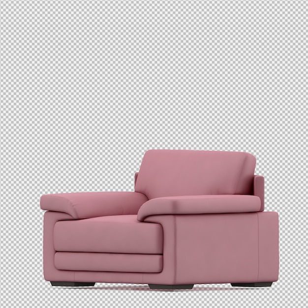 Isometric Armchair 3D rendering