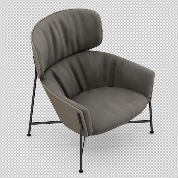 Isometric Armchair 3D rendering