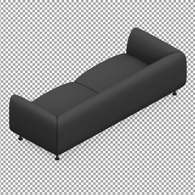 Isometric black couch