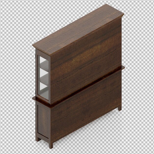  Isometric cabinet 3D render