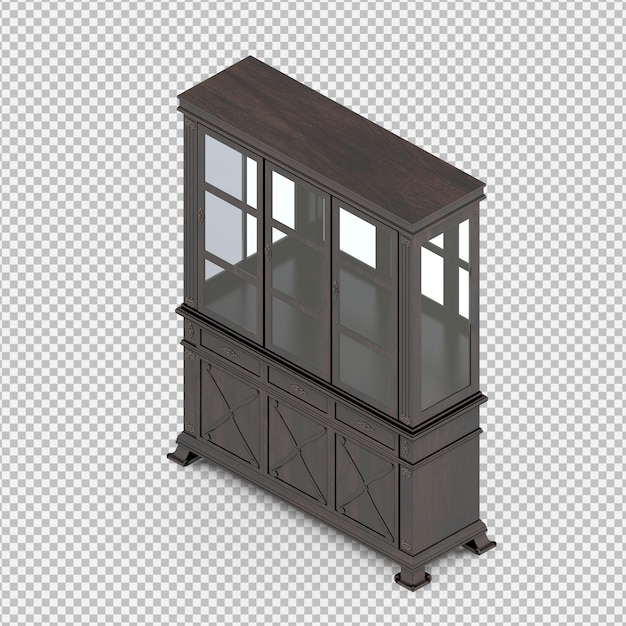  Isometric cabinet 3D render