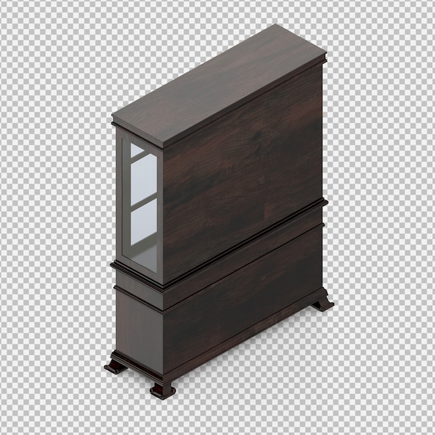  Isometric cabinet 3D render