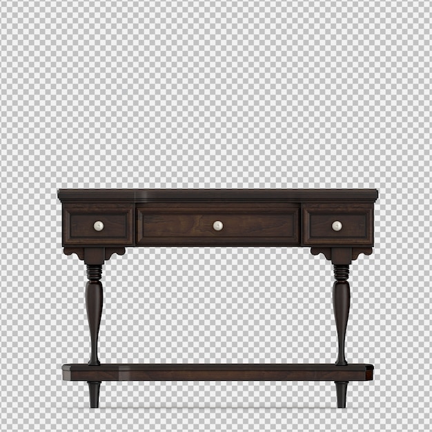  Isometric cabinet 3D render