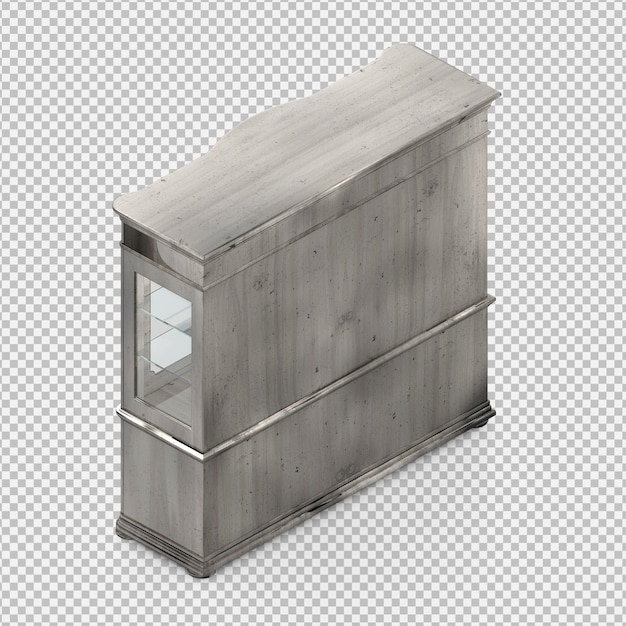  Isometric cabinet 3D render