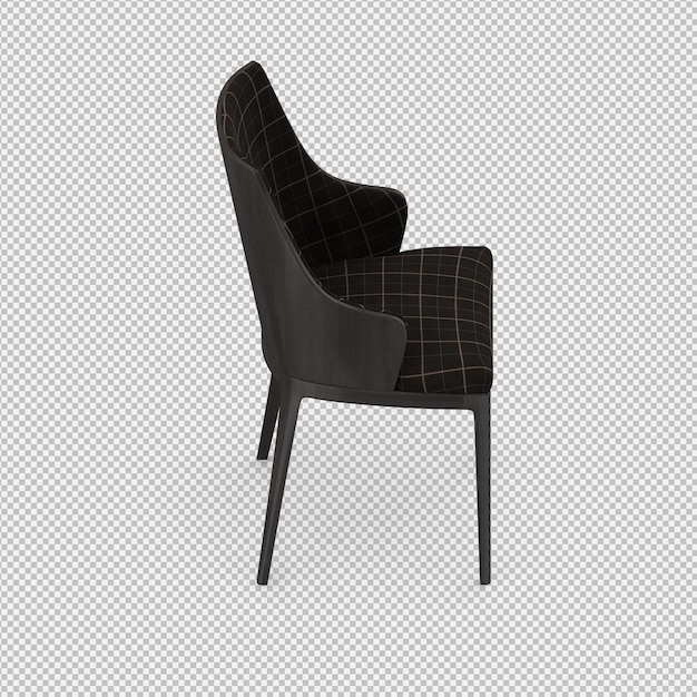 Isometric Chair 3D isolated render