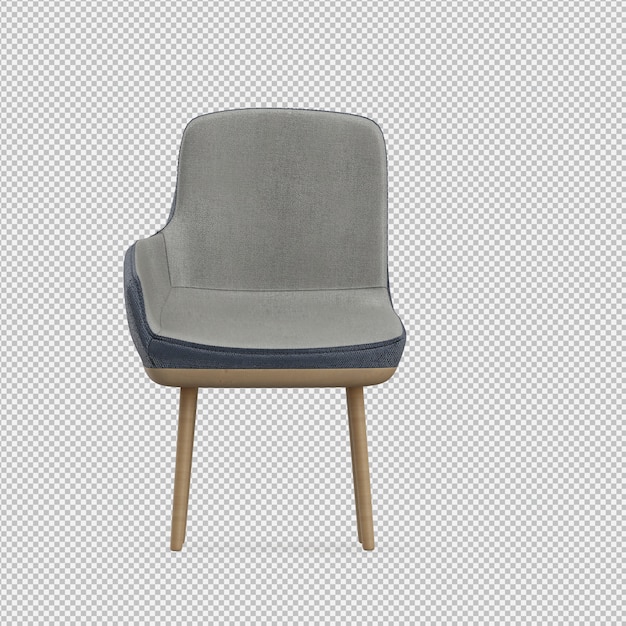 Isometric Chair 3D isolated render