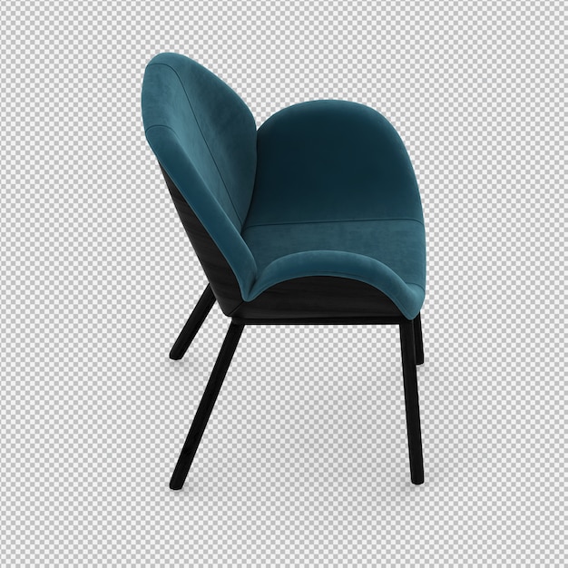 Isometric Chair 3D isolated render