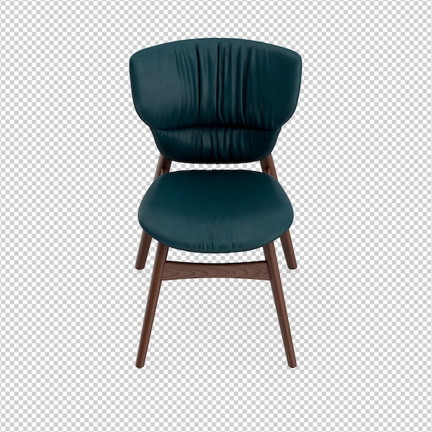 Isometric Chair 3D isolated rendering